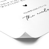 Moderne Kalligraphie Damen Wedding Bad Sign Poster (Ecke)