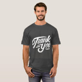 Moderne Kalligraphie Danke Mens T-Shirt (Vorne ganz)
