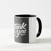 Moderne Kalligraphie Danke Mens Tasse (VorderseiteRechts)