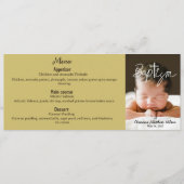 Moderne Kalligraphie des Fotos Kreuz Religiöse Tau Menükarte (Vorderseite)