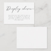 Moderne Kalligraphie Details Dusche Begleitkarte (Vorne/Hinten)