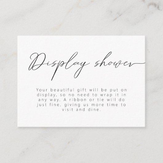 Moderne Kalligraphie Details Dusche Begleitkarte (Vorderseite)