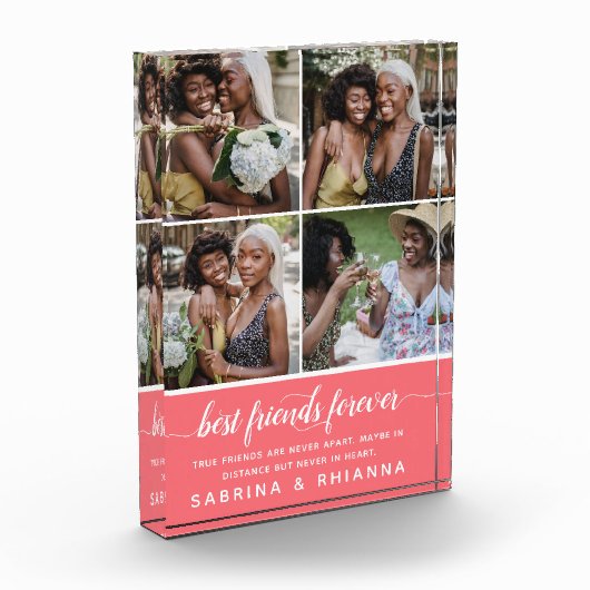 Moderne Kalligraphie "Die besten Freunde für immer Fotoblock (Links)