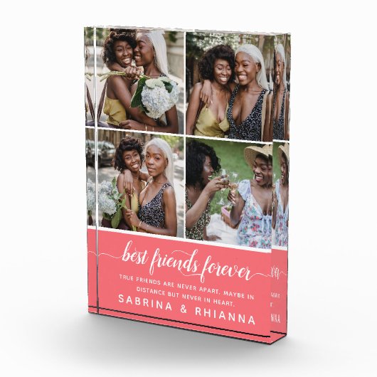 Moderne Kalligraphie "Die besten Freunde für immer Fotoblock (Rechts)