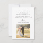 Moderne Kalligraphie Drehbuch 2 Fotos Hochzeit Dankeskarte (Rückseite)