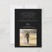 Moderne Kalligraphie Drehbuch 2 Fotos Hochzeit Dankeskarte (Rückseite)