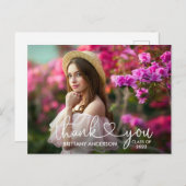 Moderne Kalligraphie Drehbuch Herz Graduate Vielen Postkarte (Vorne/Hinten)