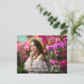 Moderne Kalligraphie Drehbuch Herz Graduate Vielen Postkarte (Stehend Vorderseite)