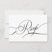 Moderne Kalligraphie Drehbuch romantische Hochzeit RSVP Karte (Vorderseite)