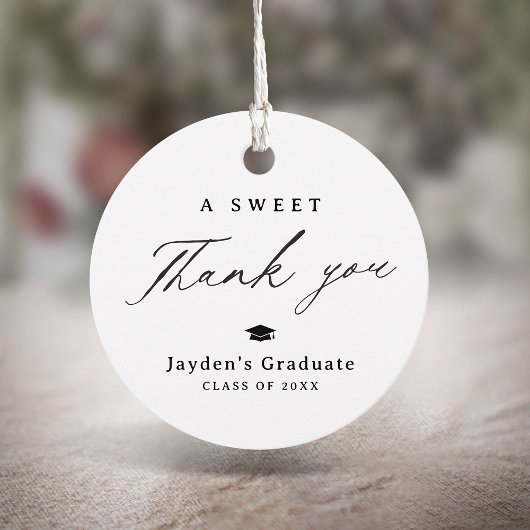 Moderne Kalligraphie Ein Sweet Vielen Dank Abschlu Geschenkanhänger