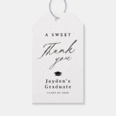 Moderne Kalligraphie Ein Sweet Vielen Dank Abschlu Geschenkanhänger (Vorderseite)