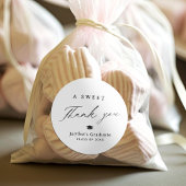 Moderne Kalligraphie Ein Sweet Vielen Dank Abschlu Runder Aufkleber