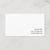 Moderne Kalligraphie - einfach recht Visitenkarte (Rückseite)