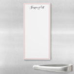 Moderne Kalligraphie-Einkaufsliste Magnetischer Notizblock<br><div class="desc">Individuell gestaltetes Magnetnotepad mit modernem,  einfachem Design.</div>