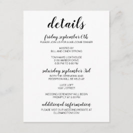 Moderne Kalligraphie-Einschließungs-Karte Begleitkarte