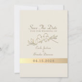 Moderne Kalligraphie Elegante Goldhochzeit Save The Date (Vorderseite)