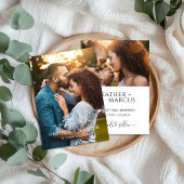 Moderne Kalligraphie Elegantes Foto Save the Date Einladung
