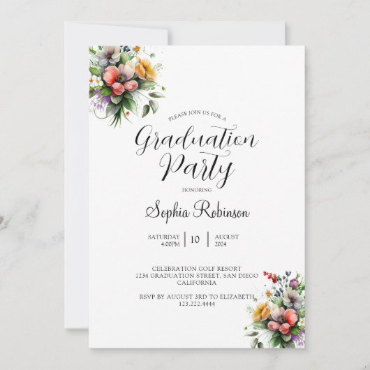 Moderne Kalligraphie Elegantes Party Einladung (Vorderseite)