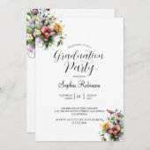 Moderne Kalligraphie Elegantes Party Einladung (Vorne/Hinten)