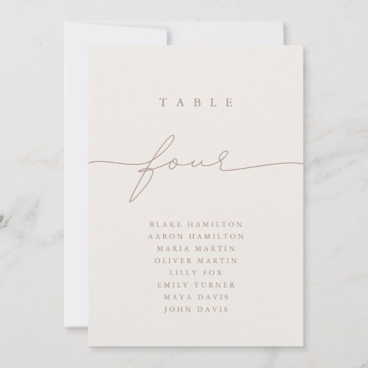 Moderne Kalligraphie Elfenbeinküste Vier Tischnumm (Rückseite)