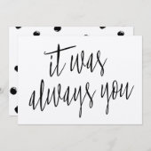 Moderne Kalligraphie Es war immer du (Vorne/Hinten)