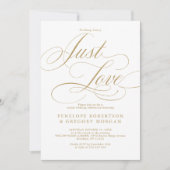 Moderne Kalligraphie extravagant nichts nur Liebe Einladung (Vorderseite)