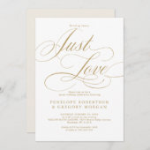 Moderne Kalligraphie extravagant nichts nur Liebe  Einladung (Vorne/Hinten)