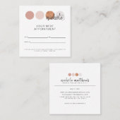 Moderne Kalligraphie Feminine Makeup Artist Terminkarte (Vorne/Hinten)