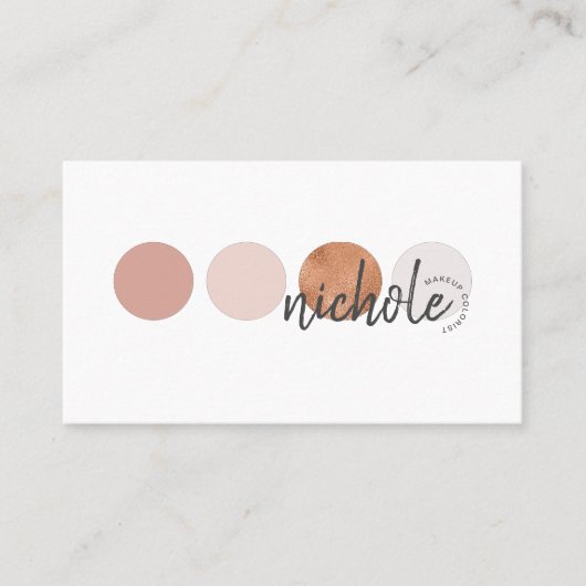 Moderne Kalligraphie Feminine Makeup Artist Visitenkarte (Vorderseite)