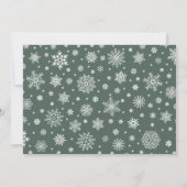 Moderne Kalligraphie Foto Collage Grüne Weihnachte Karte (Rückseite)