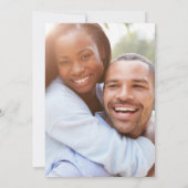 Moderne Kalligraphie-Foto-Hochzeit Save The Date (Rückseite)