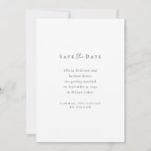 Moderne Kalligraphie-Foto-Hochzeit Save The Date (Rückseite)