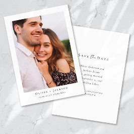 Moderne Kalligraphie-Foto-Hochzeit Save The Date