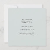 Moderne Kalligraphie-Foto-Hochzeit Save The Date (Rückseite)