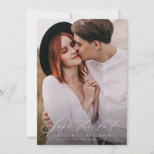 Moderne Kalligraphie Foto Hochzeit speichern das D Save The Date