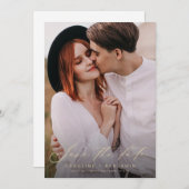 Moderne Kalligraphie Foto Hochzeit speichern das D Save The Date (Vorne/Hinten)