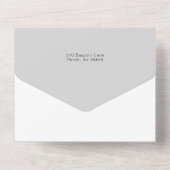 Moderne Kalligraphie/Foto in Pinselstrichrahmen All In One Einladung (Rückseite)