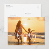 Moderne Kalligraphie Foto Postkarte (Vorne/Hinten)