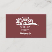 Moderne Kalligraphie Fotografie Visitenkarte (Vorderseite)