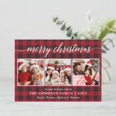 Moderne Kalligraphie Frohe Weihnachten 3 Foto Kari (Stehend Vorderseite)