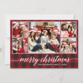 Moderne Kalligraphie Frohe Weihnachten 5 Foto Kari (Vorderseite)