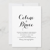 Moderne Kalligraphie - Front und Back Wedding Einladung (Vorderseite)