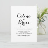 Moderne Kalligraphie - Front und Back Wedding Einladung (Stehend Vorderseite)