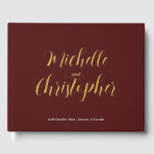 Moderne Kalligraphie für die Hochzeit von Braut un Gästebuch (Vorderseite)