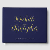 Moderne Kalligraphie für die Hochzeit von Braut un Gästebuch (Vorderseite)