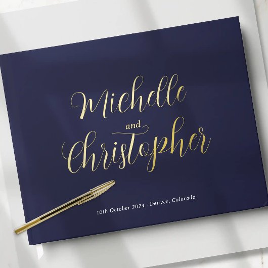 Moderne Kalligraphie für die Hochzeit von Braut un Gästebuch