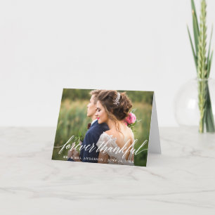 Moderne Kalligraphie für immer Dankbare Hochzeitse Dankeskarte