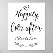 Moderne Kalligraphie glücklich Ever post Start Dru Poster (Vorne)