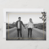 Moderne Kalligraphie - Goldgrenze Save The Date (Rückseite)