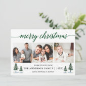 Moderne Kalligraphie Grüne Kiefern Weihnachten 3 F (Stehend Vorderseite)